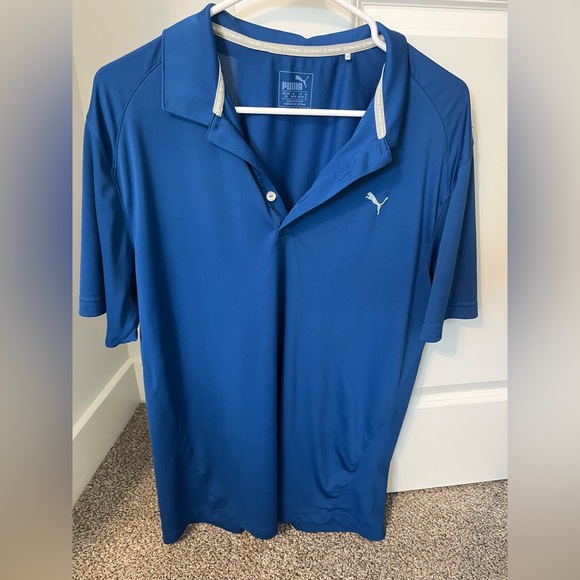 Blue puma golf shirt - Picture 1 of 3